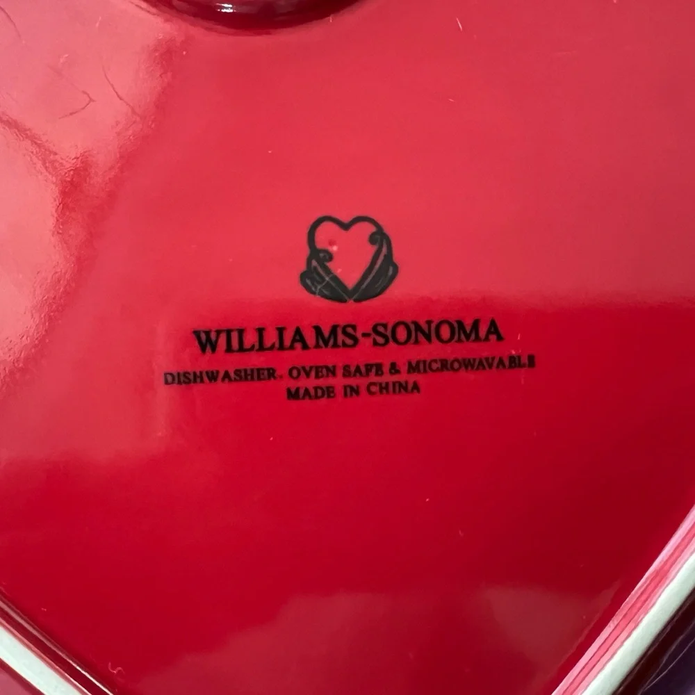 Williams Sonoma Heart Plates- Rustic Heart Collection 4 pc